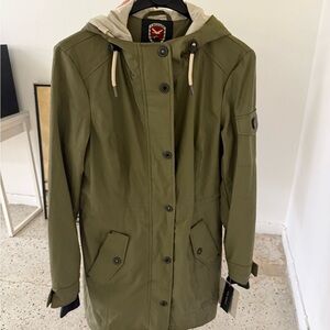 Madison Olive Hooded Trench Parka